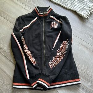 Harley Davidson Size Small, Black, Zip Up, Excellent condition
